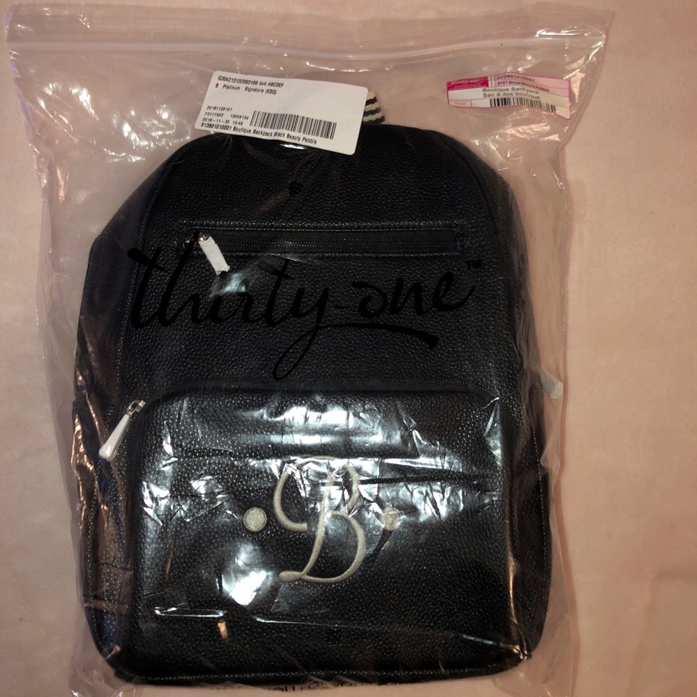 Black Leather Backpack